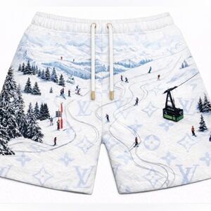 Asylum Co. Men’s Ski Trip Satin Mesh Shorts - 2XL - BRAND NEW